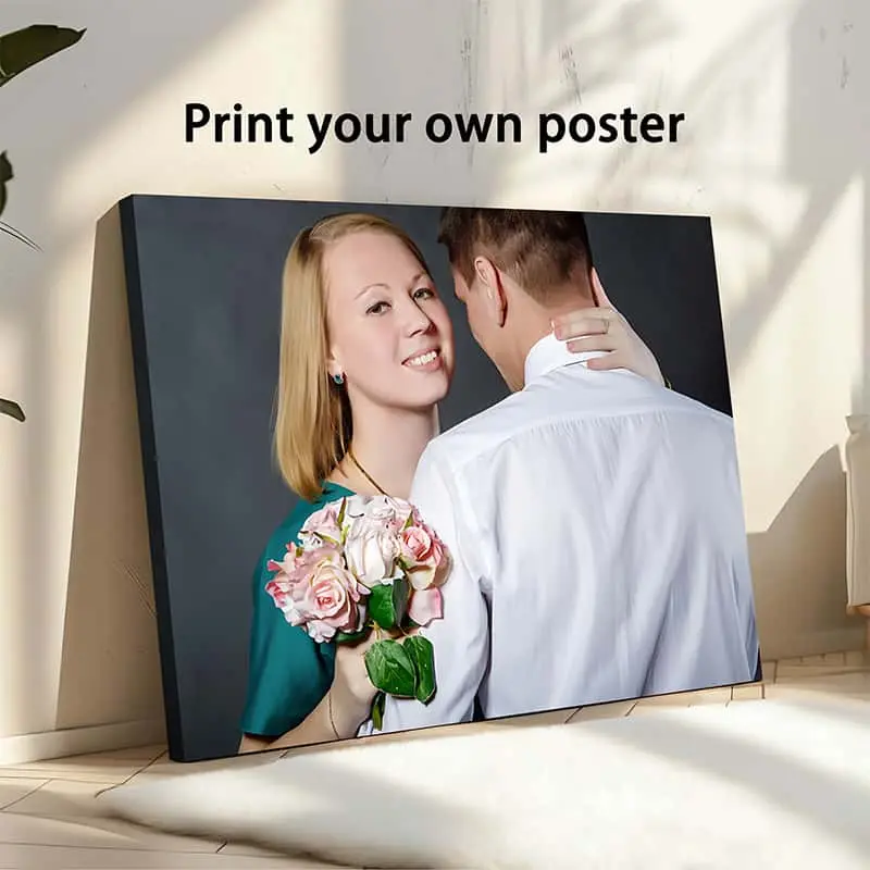 Large personalized canvas paintings - custom portraits, weddings, families, couples, pet portraits surround frame canvas home decoration wall art durable and resistant to fading anniversary, birthday, upload your photos for customization