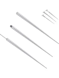 3 Pcs 316L Steel Piercing Taper Insertion Pins Body Taper 14G 16G 18G Piercings Kit Assistant Tool for Ear/Nose/Lip/Eyebrow/Belly/Nipple/Tongue Piercing Changing Tool Stretcher
