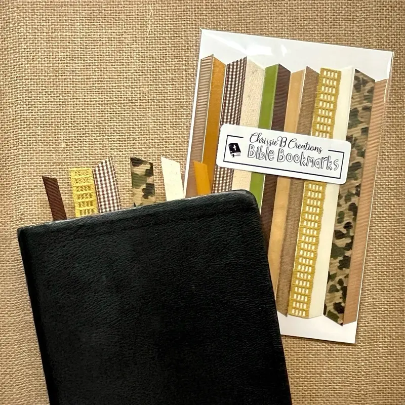 Bible Ribbons • Camo Neutrals • Bible Bookmarks • Pack of 10 reading bookmark
