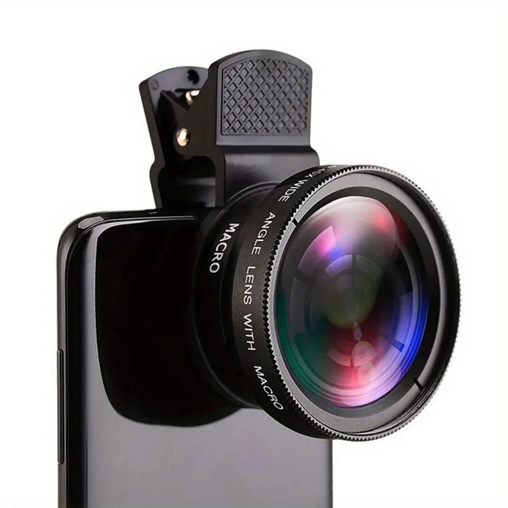 2-in-1 Smartphone Camera Lens Kit, 0.45X Ultra-Wide Angle & 10X Macro Lens, High Definition, Universal Clip-on Design Camera Lens for Mobile Phone, Portable for Outdoor Travel Photography, Smartphone Camera Accessories, Cellphone Accessories
