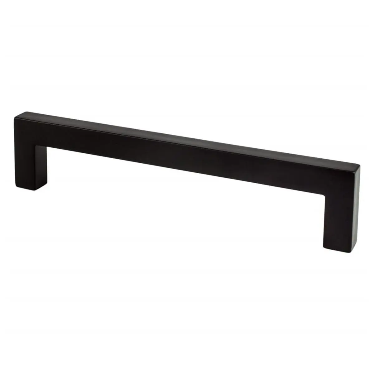 Berenson 212 MAIN Advantage Plus Square Pull Bars, 128 mm Matte Black Aluminum Door Hardware for Cabinets, Contemporary Defined-Edge Design, 1 CC Capacity