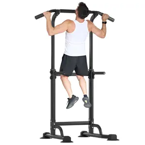 Adjustable Pull Up Bar & Dip Station - 10 Height Settings, 400LBS Capacity, Multifunctional Home Gym Strength Trainer for Men & Women ab  arm workout equipment walking machine
