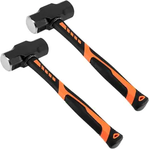 Small Sledge Hammer,  Mini Sledge Hammer, Steel Head and  Long Shock-resistant Fiberglass Handle, Heavy Duty Stoning Hammer Club Hammer