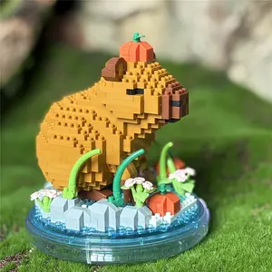 Capybara Set, Fun Educational Building Block Model Toy for Kids, High-Quality Plastic Construction Pieces, Perfect Gift for Children Ages 14+