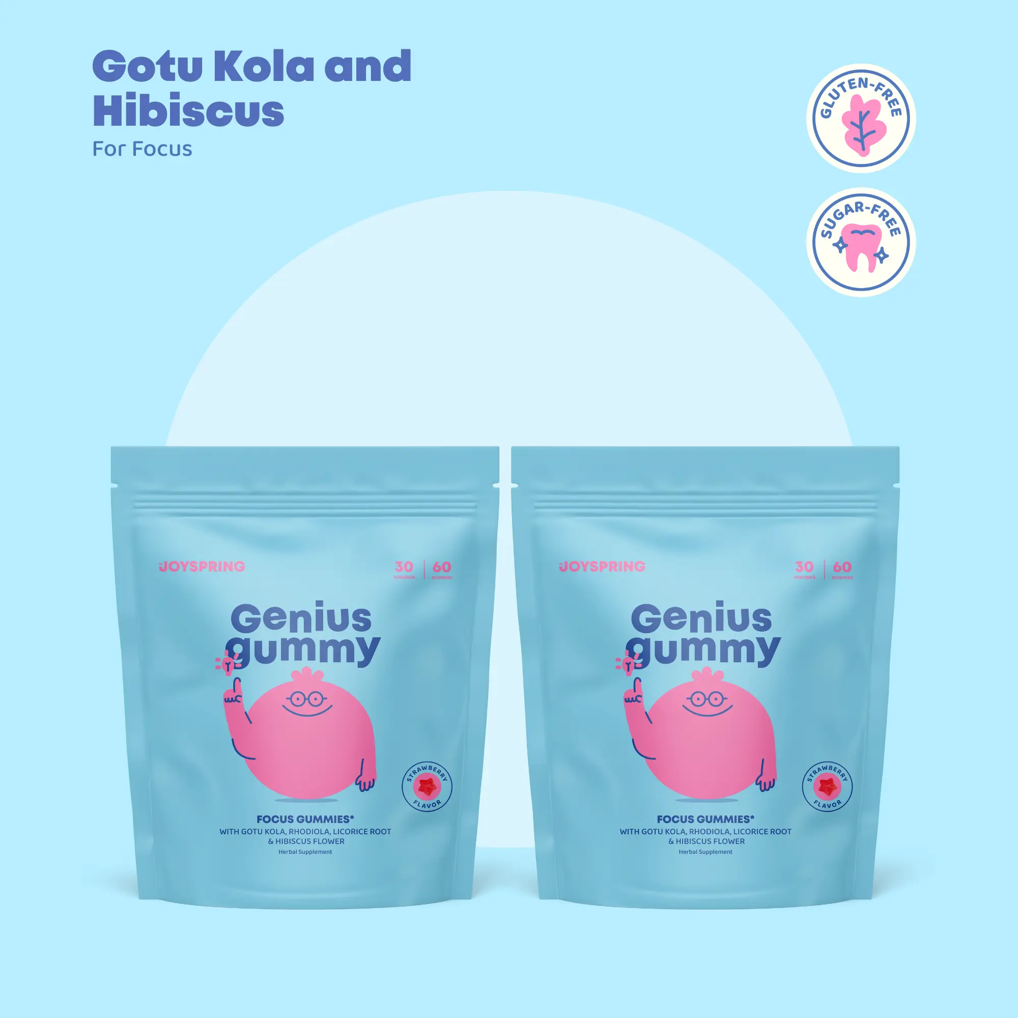 JoySpring Genius Gummies – Focus Gummies for a Calmer & More Focused Mind - 2 Pack JoySpring Genius Gummies – Focus Gummies for a Calmer & More Focused Mind - 2 Pack