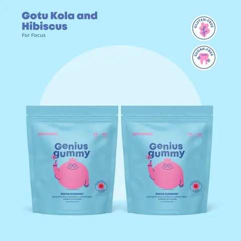 JoySpring Genius Gummies – Focus Gummies for a Calmer & More Focused Mind - 2 Pack