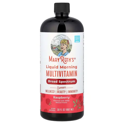 MaryRuth's Liquid Morning Multivitamin, Raspberry, 30 fl oz (887 ml)