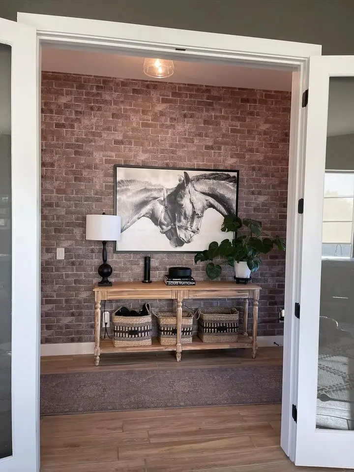 Inpact Wall Brands SL-B-H Shiplap Planks - 3D Textured Brick - Hampton