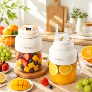 Multimode Juicer Blender 44oz Wireless USB Rechargeable Electric Blender Easy Clean Handheld Juicer Ideal for Outdoor Camping Fitness Workout Travel Home Kitchen Use for Preparing Smoothies Creams and Healthy Low-Fat Meals