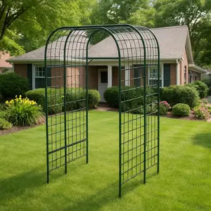 Garvee 7.3FT Extra Tall Metal Garden Arch Trellis - Durable Polyethylene-Coated Plant Support - Ideal for Climbing Vegetables, Cucumbers & Flowers - Perfect for Raised Beds, Wedding & Party Decoration
