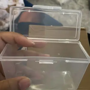 Card Storage Box, 2 Counts Clear Card Game Card Display Box, Poker Storage Box for Home Office, Office Accessories,  Room Accessories