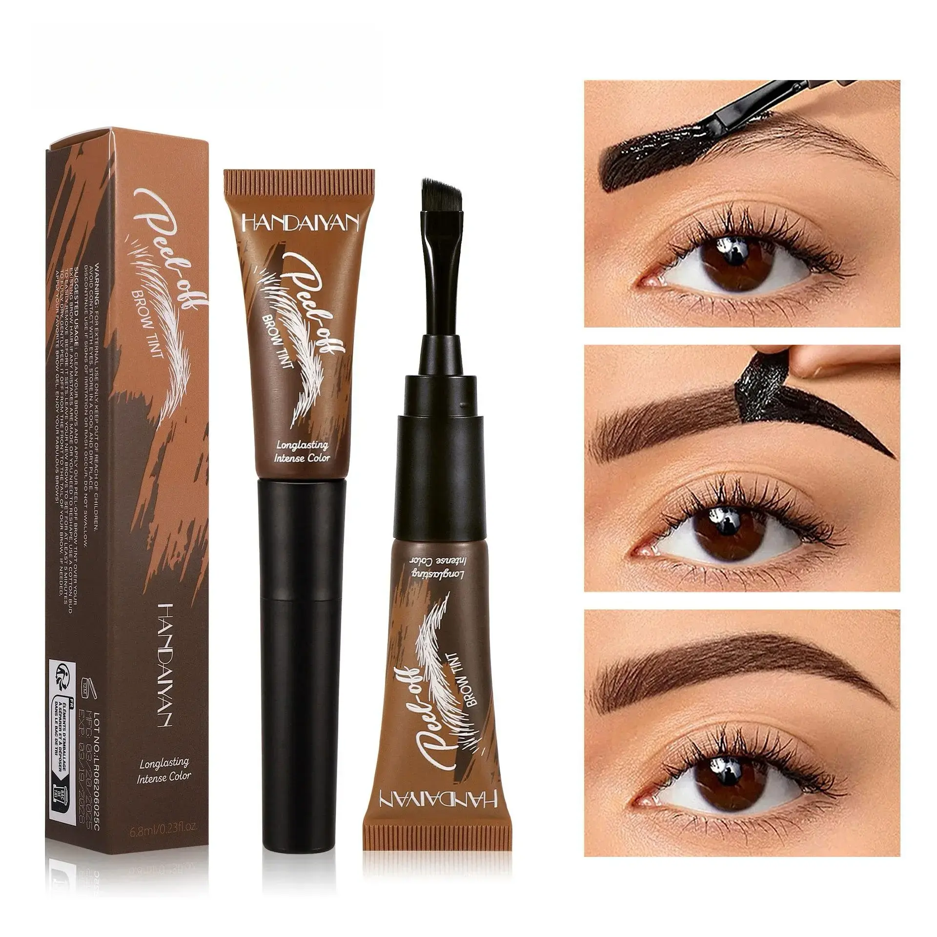 Tear-Off Brow Tint – Waterproof, Non-Fading, Long-Lasting Pigment for Precise Brow Definition & Effortless Wild Brow Looks - Easy-to-Use Makeup Tool for Women, Cosmetics, Eyebrow products