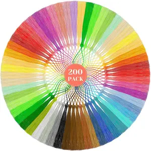 Bookmark Tassels Bulk, 200Pcs Small Tassels Soft Craft Mini Tassels with Loops for Bookmarks, and Jewelry, 40 Colors