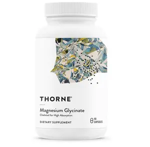 THORNE Magnesium Glycinate Capsules - Chelated Dietary Supplement, Supports Restful Sleep, Muscle Relaxation, Third-Party Certified, Gluten/Dairy/Soy-Free, 90 Servings, Capsule