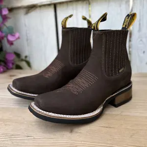 Women's Dark Brown Rubber Sole Ankle Boot
