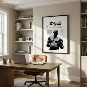 Boxer Portrait Canvas - Striking monochrome fighter art, unframed heavyweight print. Adds gritty energy to any wall. Ultimate man cave decor & motivational gift for athletes
