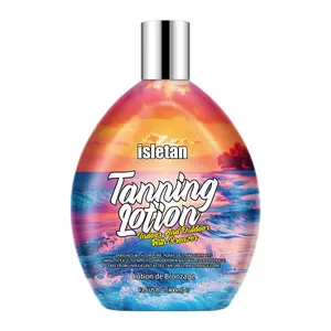 isletan Cherry Tanning Lotion For Outdoor Sun And Indoor Tanning Bed Lotion With Bronzer And Accelerator For Fast Tan, Plant Moisturizing Summer Bronzing Tanning Lotion Cream Without DHA, Gentle For All Skin Types, 13.5fl.oz