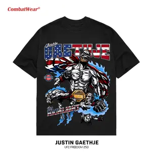 COMBATWEAR JUSTIN “THE HIGHLIGHT” GAETHJE TEE, Justin Gaethje UFC Freedom 250 T-shirt, UFC White House Graphic Design, Gift For UFC MMA Fans
