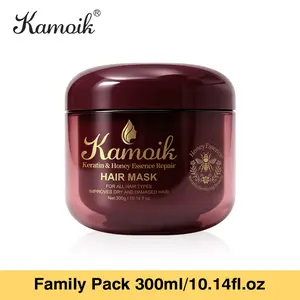Kamoik Keratin Hair Treatment Deep Repair Conditioning Manuka Honey Argan Oil Hair Mask Essence for Dry Damaged Hair All Hair Types