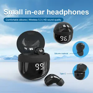 Stylish Hidden Wireless Sleep Earbuds Bluetooth 5.3, Ultra Mini Invisible Touch Control TWS Headphones IPX5 Waterproof HiFi Stereo HD Call Comfort Earphones for Side Sleepers Travel Workout Daily Use