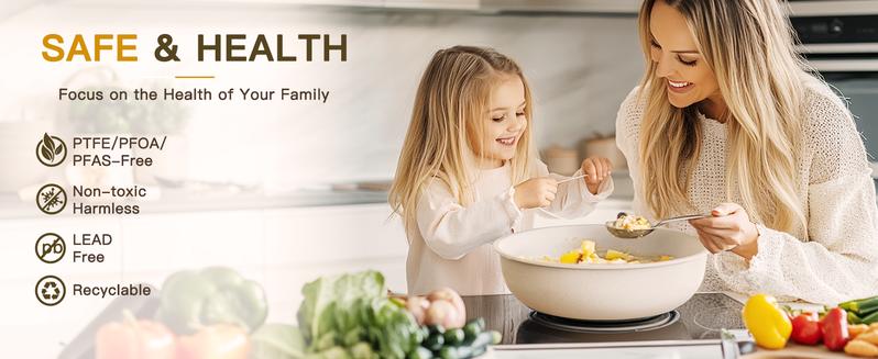 [Official] Astercook 22pcs Detachable Handle Nonstick Cookware Set- Featuring Frying Pans, Saucepans, Steamer, Silicone Shovel Spoon & Tongs Day gift