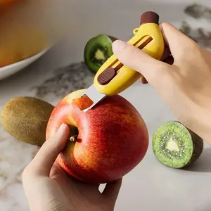 Banana Peeler Multifunctional Portable Mini Three in One Peeler Box with Expandable Stainless Steel Peeler