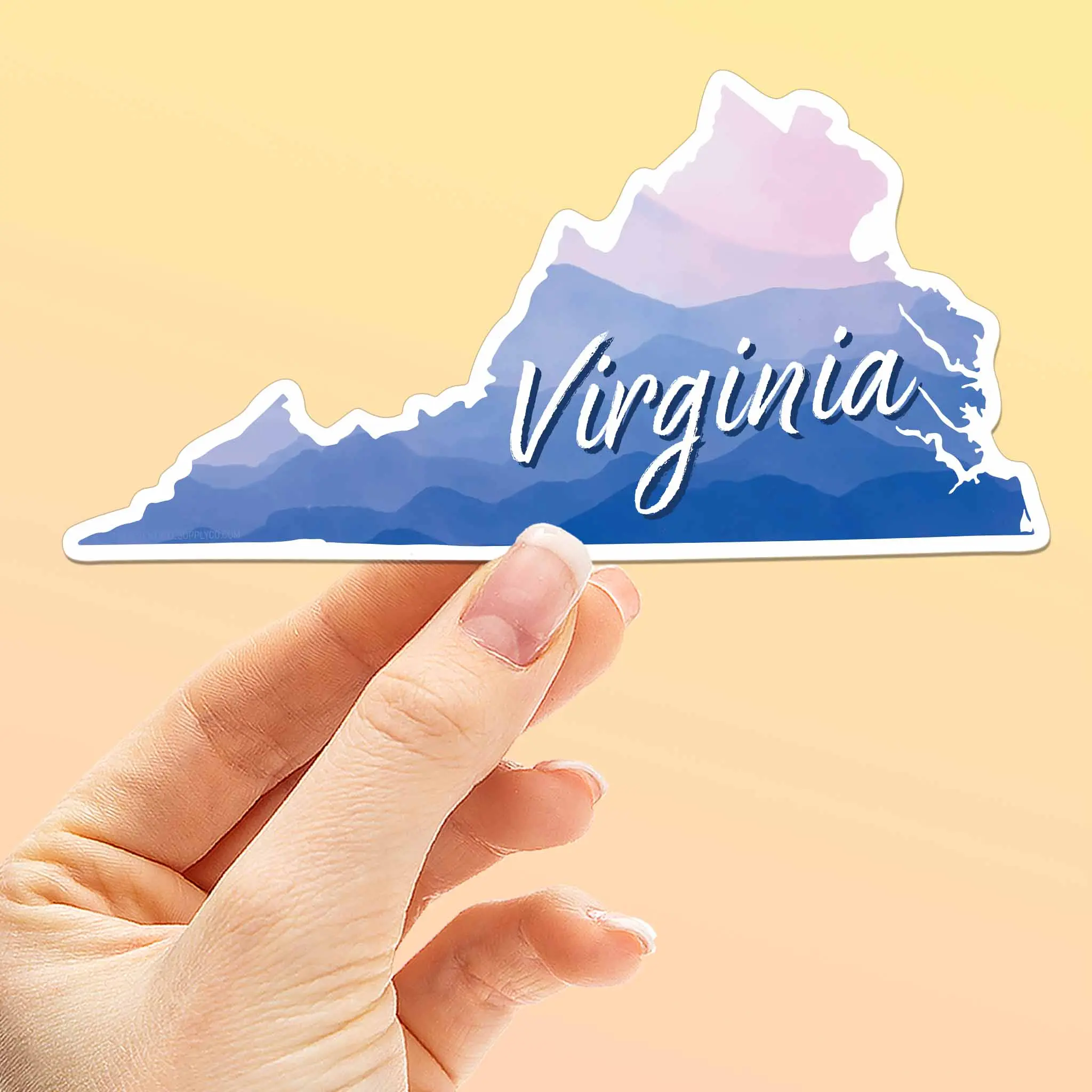 Virginia Appalachian Mountains Sticker - Cute VA Decal