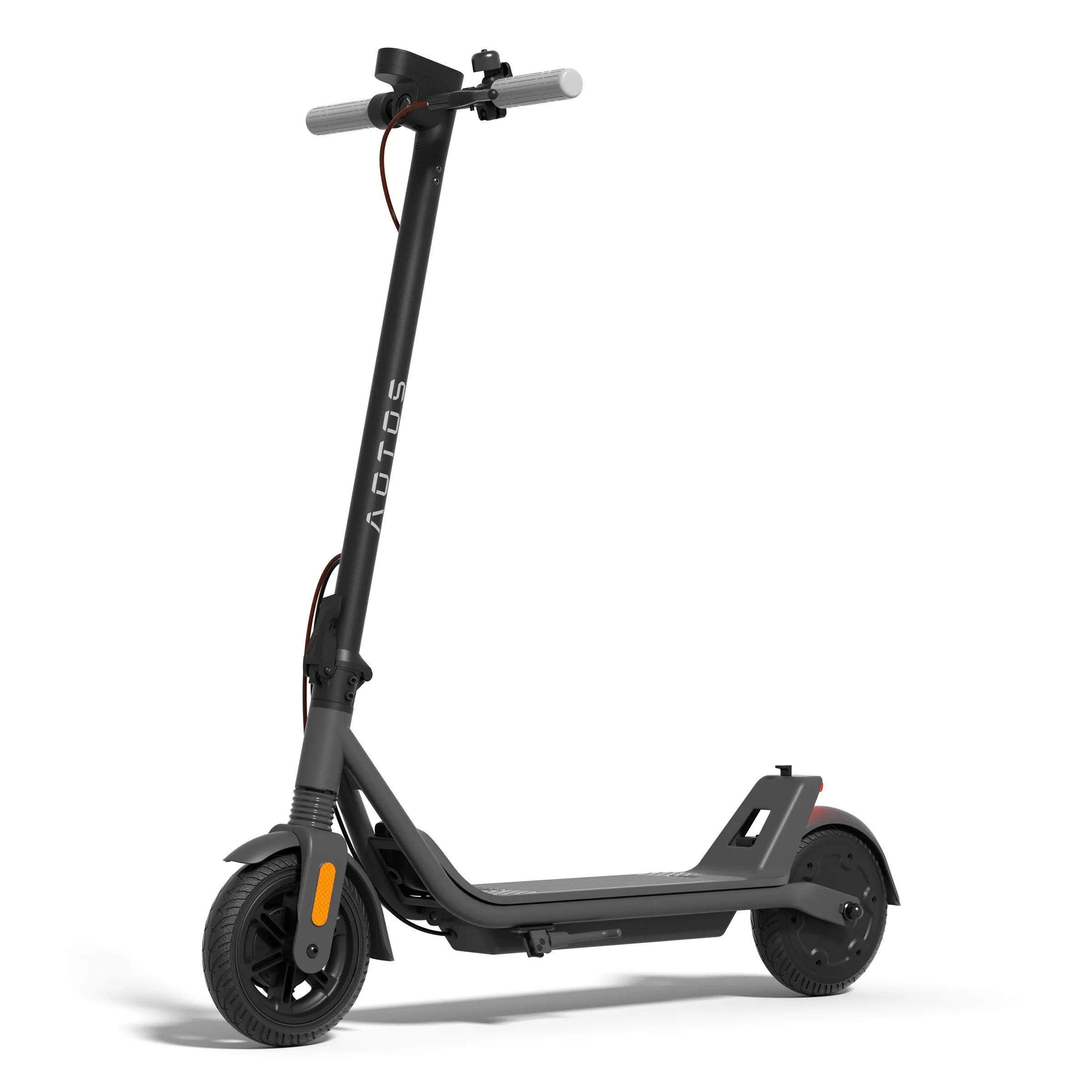 AOTOS A1A Unisex Adult Foldable Motorized E-Scooter, 32.9lbs Lightweight Portable Commuter Scooter with 18-Mi Range, 15.5MPH Speed, Smart App, Bluetooth Lock, Front Shock Absorption, Solid Rubber Tires, LED Display electric scooter