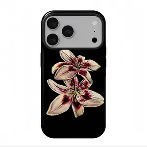 Lily Flower Phone Case, suitable for iPhone17 ProMax, 16Pro, 15, 14, 13, 12, double-layer protective case, smartphone case