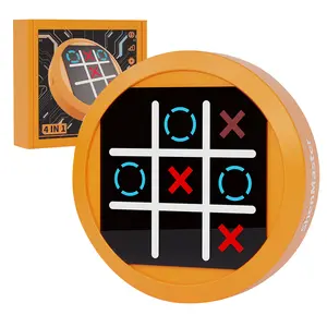 4 in 1 Puzzle Game Console, Smart Tic-Tac-Toe Board Game, Strategy Board Games, Educational Toy for Kids, Birthday Gift for Boys & Girls