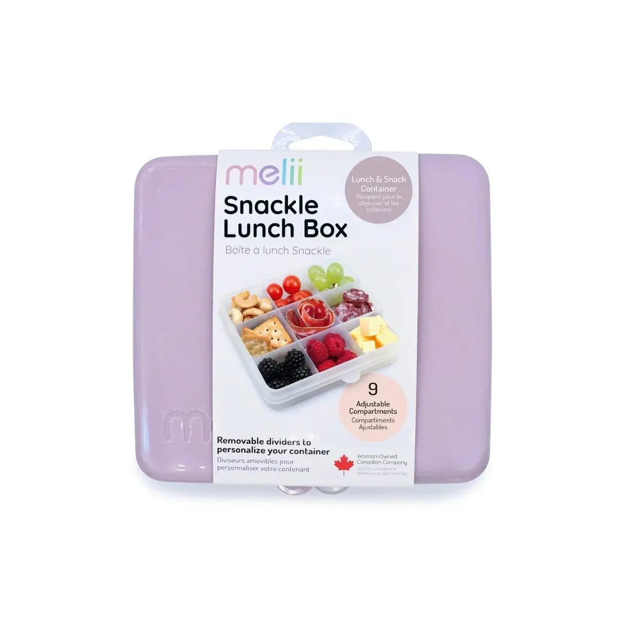 Melii 9 Compartment Snackle Box | Wisteria