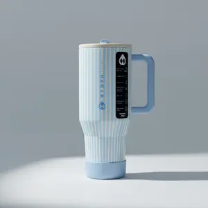 HydroJug Traveler & Sport Coffee 40 oz Everyday Tumbler – Leak-Proof Insulated Water Bottle with Flip Straw & Handle, Ceramic-Lined, Spill-Free Lid for Hot & Cold Drinks