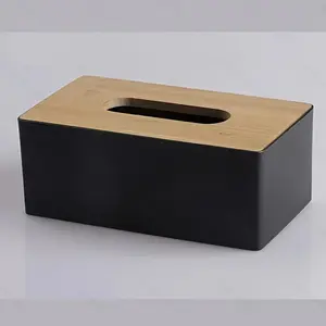 Wooden Tissue Box Holder, Large Capacity Square Tissue Storage Box, Suitable for Bathroom, Bathroom Decor Supplies, Living Room Countertop, Home Decor Accessories