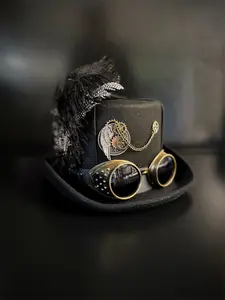 Victorian Steampunk Hat - Black