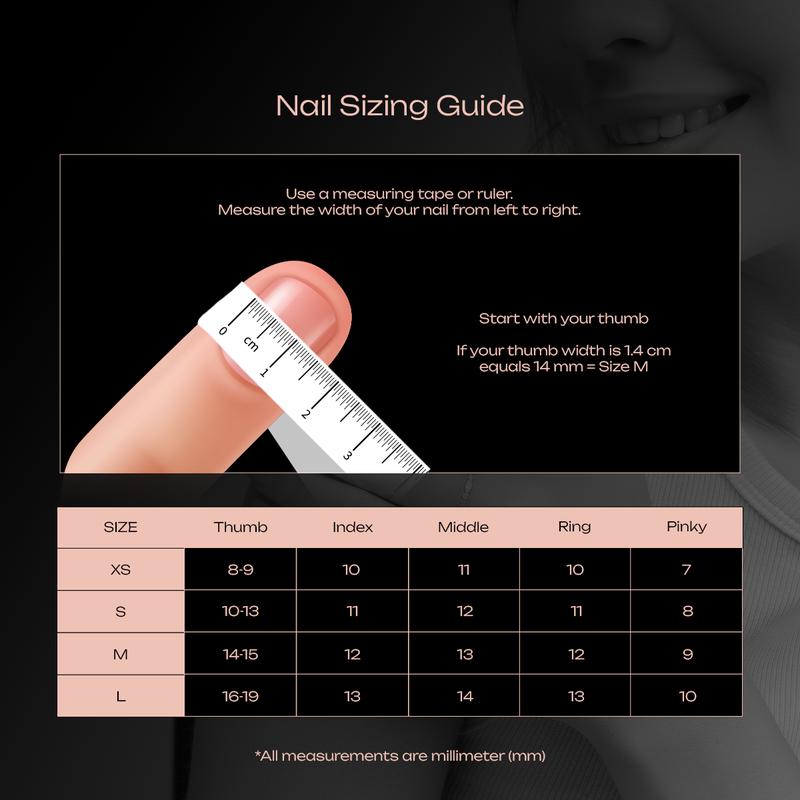 (Buy 2 Get 1) AMOLA - Press on nails Spinning Collection - SB-003 Handmade Press-On Nails [Free Tools with 3M Glue Tabs] Reusable, Long-Lasting, Salon-Quality