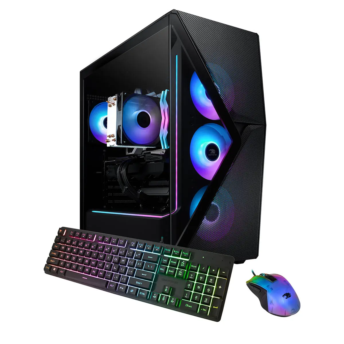 iBUYPOWER Slate SMI7N4601 Gaming Desktop Computer, Intel Core i7-14700F 2.1GHz, 32GB RAM, 1TB SSD, NVIDIA GeForce RTX 4060 8GB, Windows 11 Home, Black