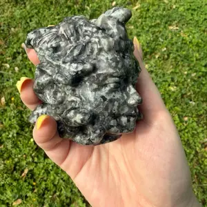 Medusa Yooperlite Crystal - Unique Handheld Stone with Intricate Patterns and Textures