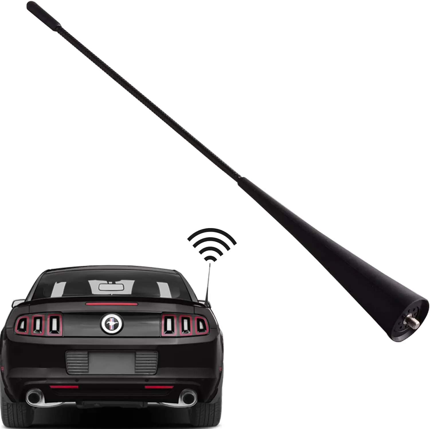 Stubby Bullet Shape Truck Antenna - Anti-Theft, Car Wash Safe Electronic Replacement Part for 2010-2014 Ford Mustang, Compatible with Car Stereo Audio & Video Accessories, Manufacturer Warranty