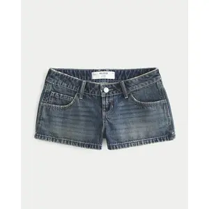 Hollister Low-Rise Dark Wash Denim Mini Shorts Hollister Low-Rise Dark Wash Denim Mini Shorts
