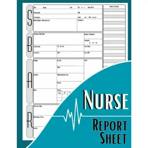 SBAR Nurse Report Sheet Notebook: Nurse Brain Sheet for Organizing Shift Notes and Assessments of ICU, Floor