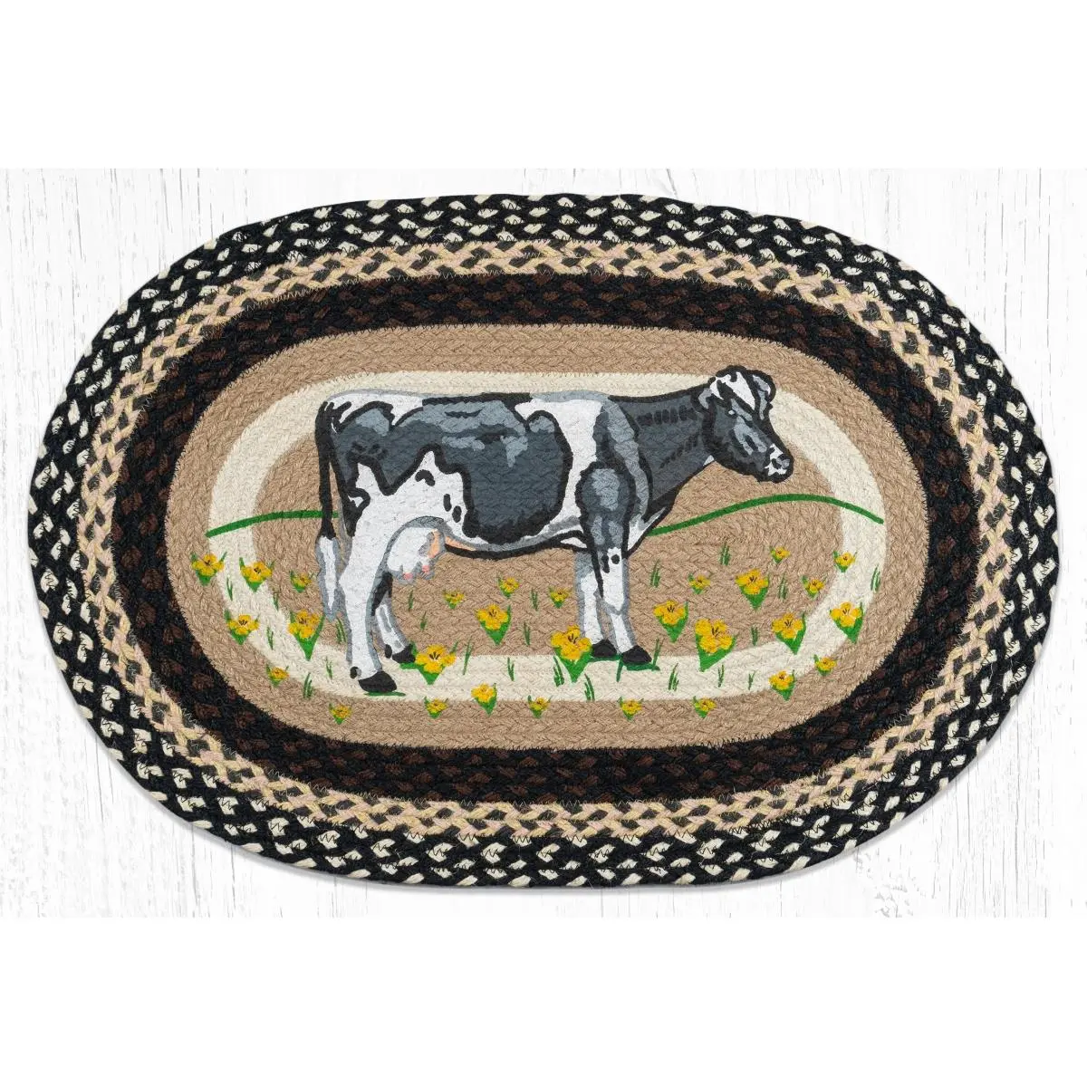 Capitol Importing  20 x 30 in. OP-430 Cow In Field Oval Patch
