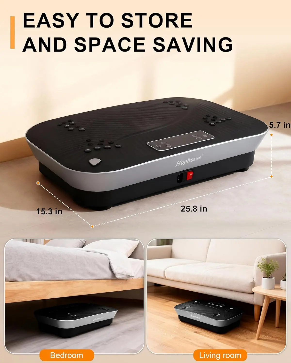 HopHorse 460LB 3D Vibration Board Plate Exercise Machine with 1-99 HopHorse 460LB 3D Vibration Board Plate Exercise Machine with 1-99