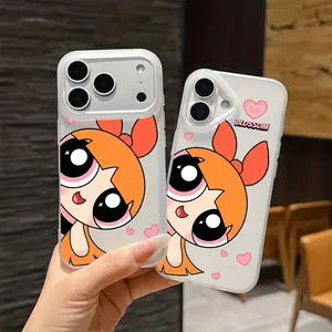 Cute The Powerpuffs Girls Cool Smartphone case suitable for iPhone 17 16e 16 15 14 13 12 11 Pro Max Mini Air XR XS X 7 8 Plus soft Protective TPU frosted back cover