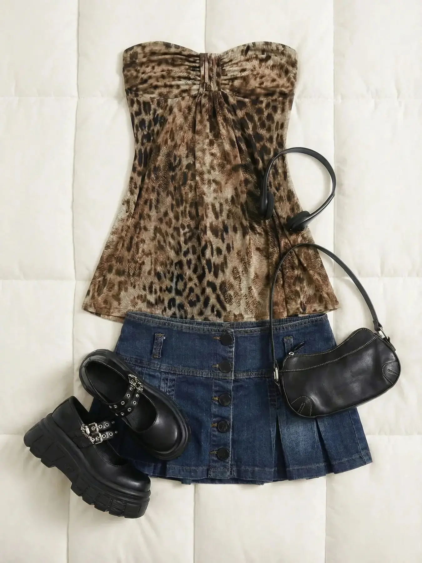 Women's Leopard Print Lycra Ruched Pleated Strapless Halter Backless Top Party Evening Summer 2026
