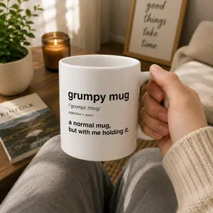 Grumpy Mug, Novelty Humor Gift, Sarcastic Drinking Cup, Gag Gift for Friends Coworkers, Birthday Party Bar Humor Mug, Unique Funny Tea Mug, Funny Quotes, Adult Humor Gift Idea, Party Gift, Trending TikTok Mug