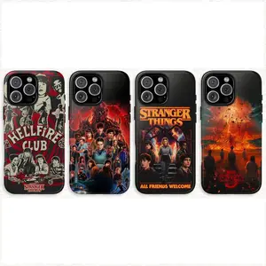 Stranger Things 5 Phone Case Stranger Hellfire Club Pattern Hawkins Indiana Phone Case for iPhone