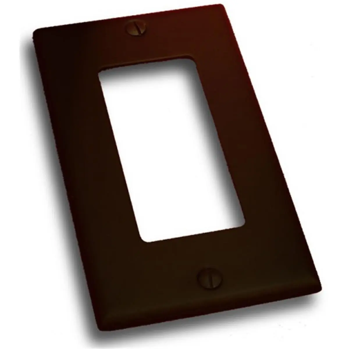 212 MAIN Single Rocker Light Switch Plate - Decorative Rectangular Stamped Steel, Venetian Bronze, Modern Rustic Flair, Indoor Use Residential Electrical Accessory, 4-1/2 L x 2-3/4 W in.