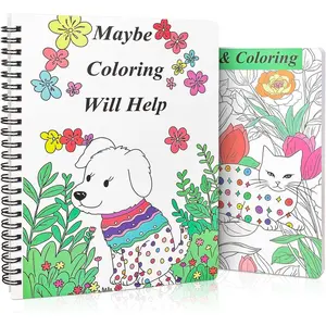 Adult Coloring Books Set of 2, Coloring Books for Adults Relaxation, with Funny Words & Mindfulness Coloring Book -The Perfect Relaxation and Relieve Anxiety Gift for Women