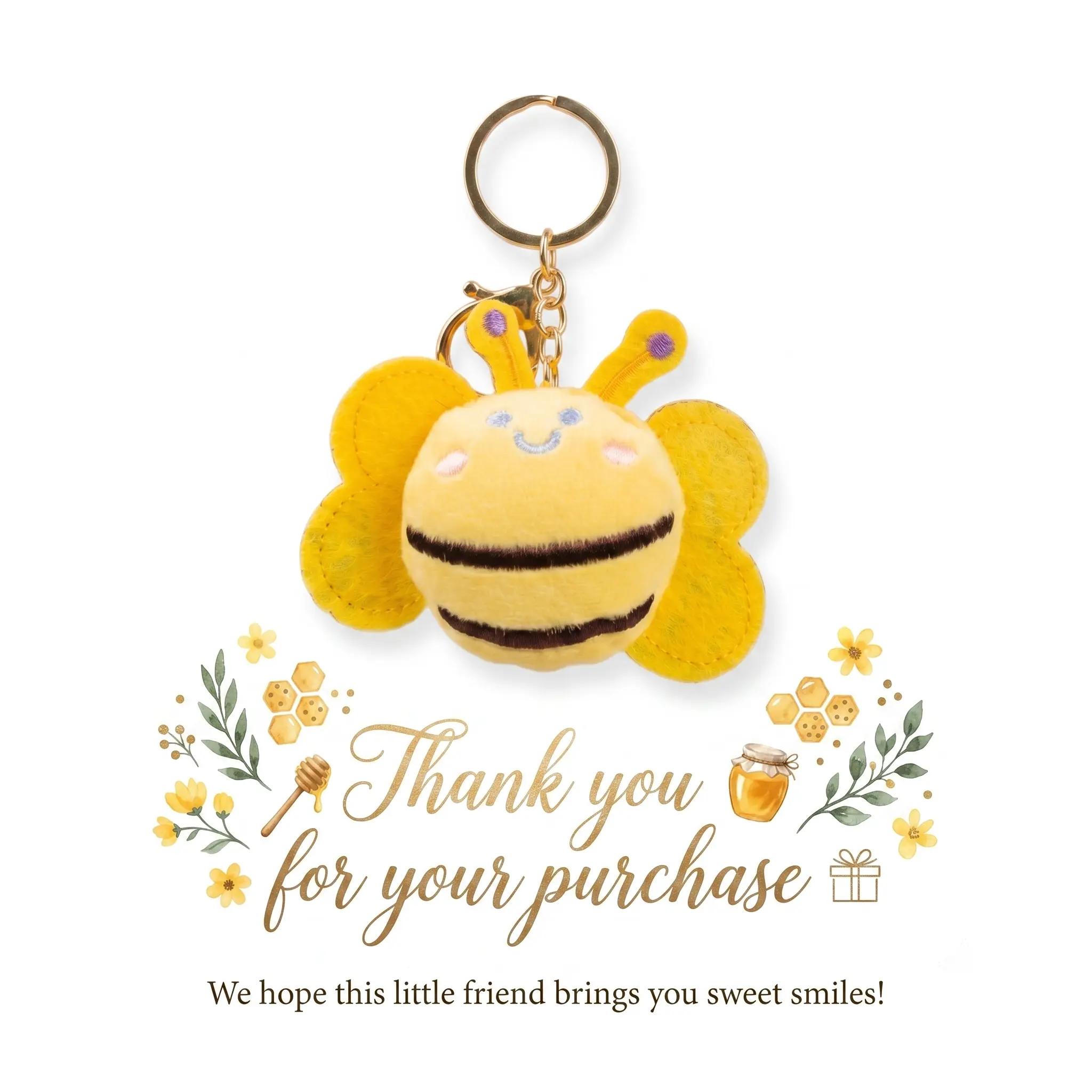 Super Cute Plush Bumble Bee | Fluffy Animal Charm for Dress | Gift for Girls, Woman Shirt