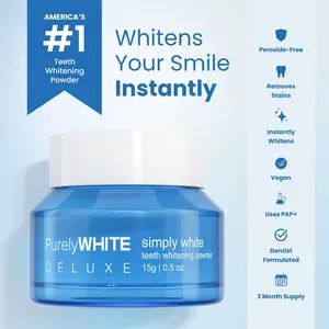PurelyWHITE | Teeth Whitening Powder | Instant Whitening and Stain Removal PurelyWHITE | Teeth Whitening Powder | Instant Whitening and Stain Removal